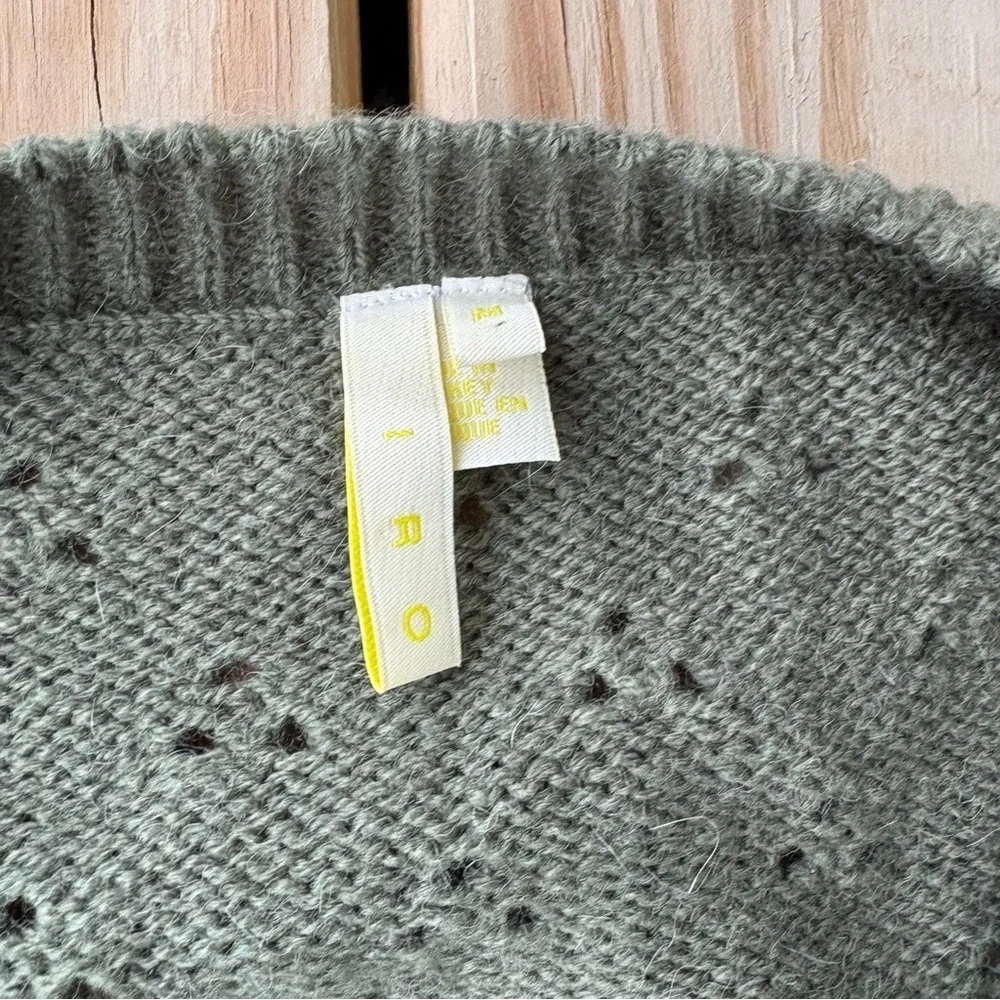 ** Iro Green V-Neck knit Oversized Sweater Tunic Medium
